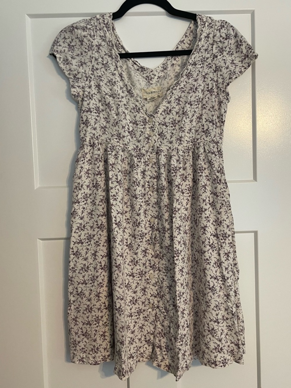Denim & Supply Ralph Lauren Cream and Purple Floral Dress